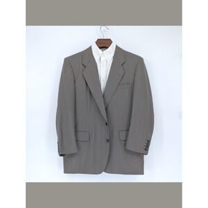 Vintage Tom James Holland & Sherry Gray Plaid Blazer Mens 46